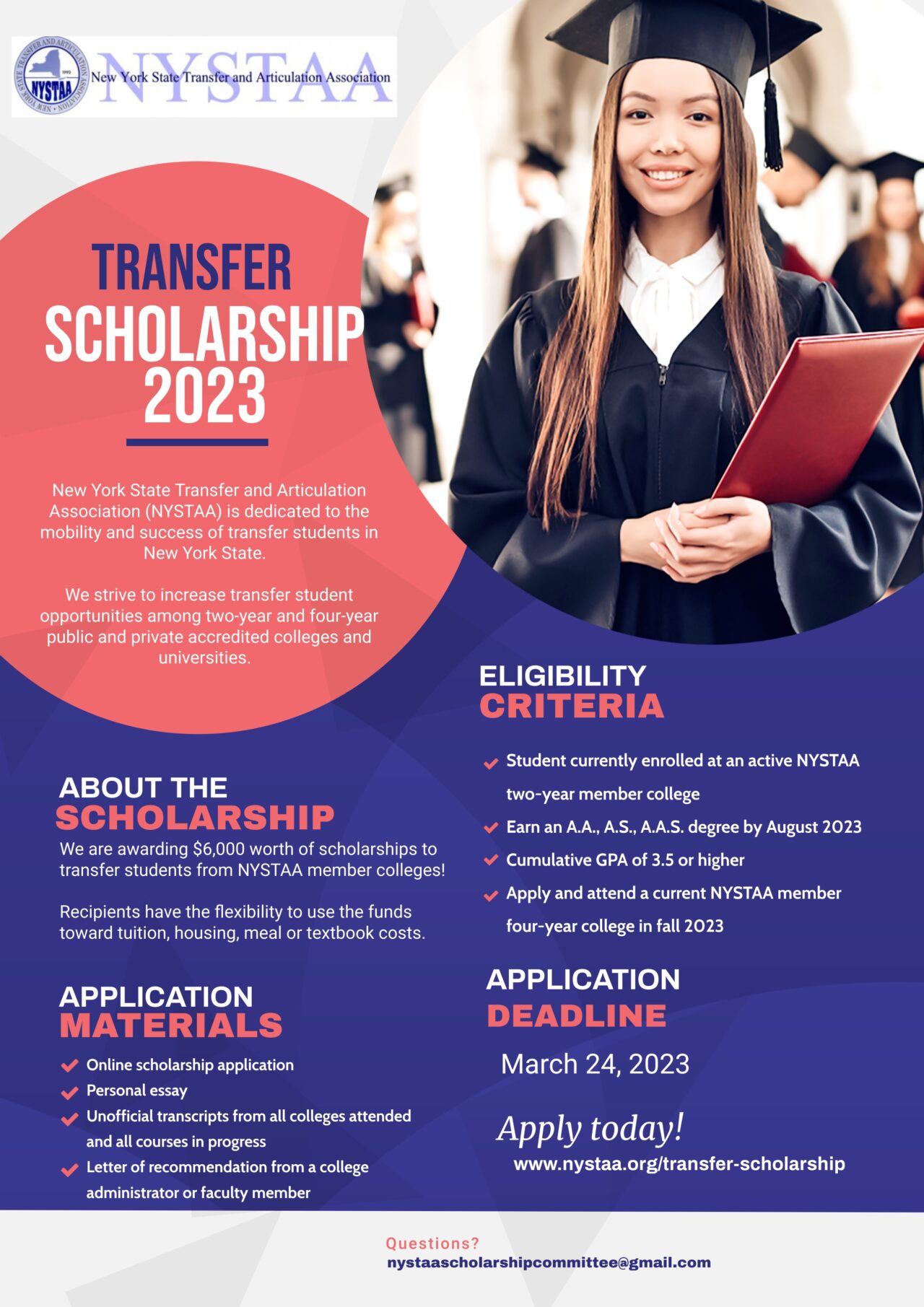 Transfer Scholarship NYSTAA